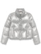 chaqueta acolchada con efecto lamé